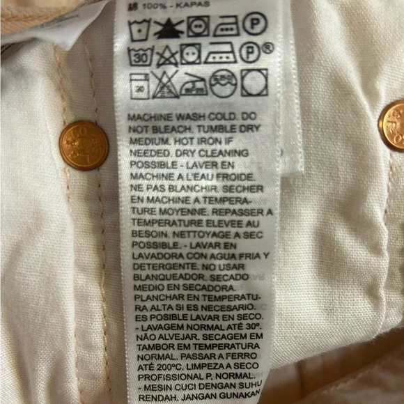 💖”Levi’s 501” Baby Pink Distressed Cut Off Short w/ Fringe Size 27💗 - Picture 6 of 14